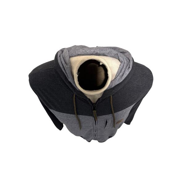 Tree Brand Supply Nomad Division Men’s Large Full Zip Hoodie Gray Two Tone - Picture 4 of 5